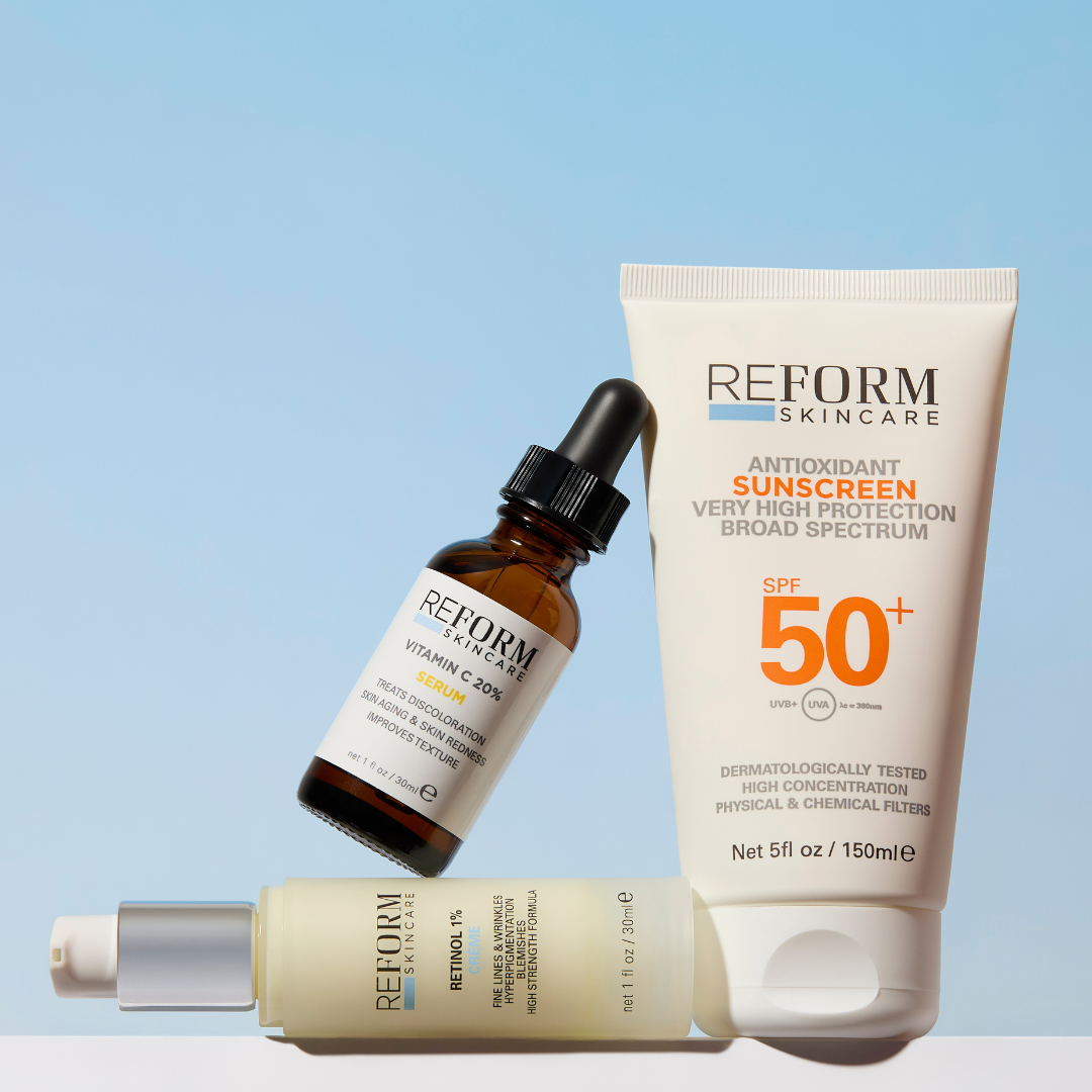 Reform Skincare Youth Maintenance Essentials kit for all skin types, complete anti-ageing routine for skin firmness and radiance