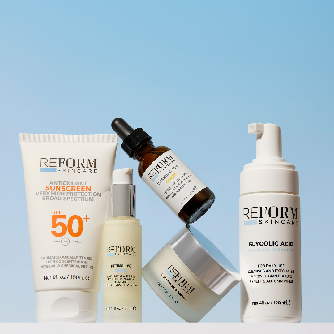 Reform Skincare Youth Maintenance Complete Routine for all skin types, full anti-ageing skincare set for firmness and youthful glow