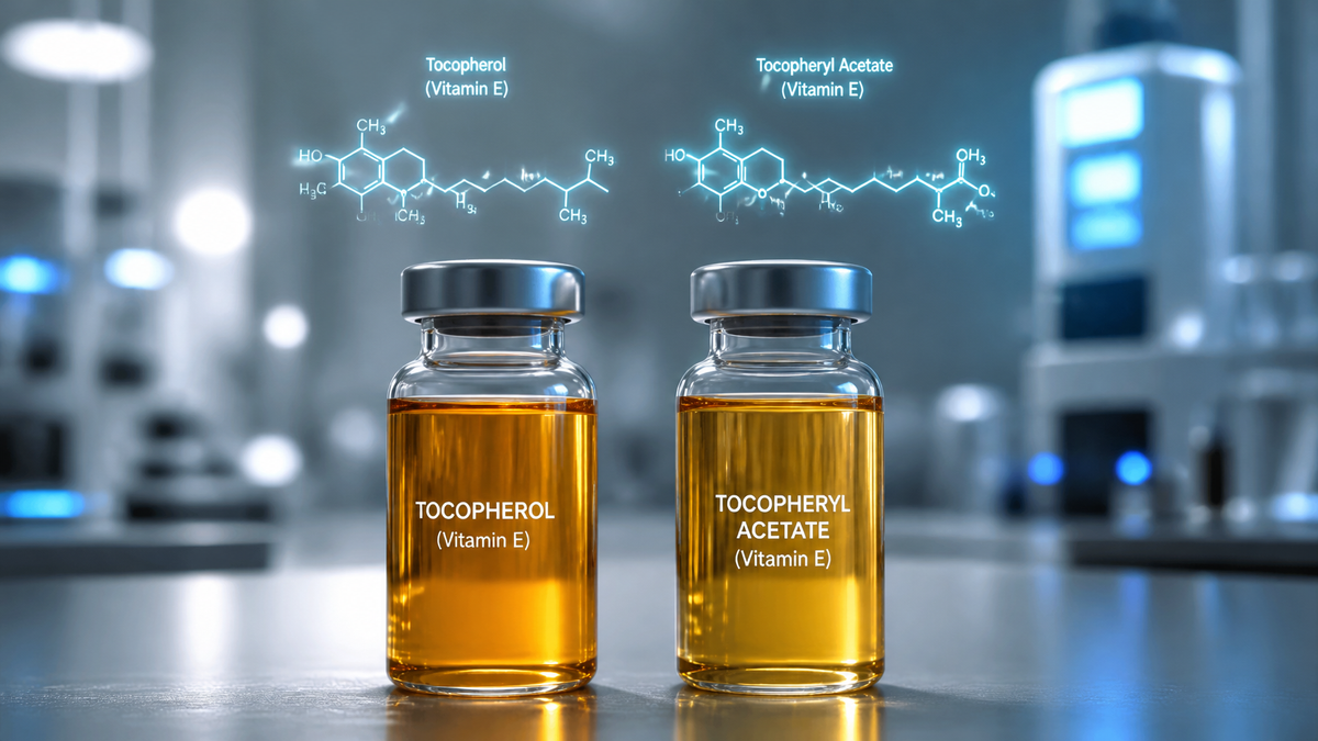 Vitamin E in Skincare: Tocopherol vs Tocopheryl Acetate