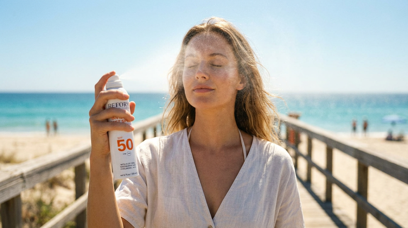 The Reapplication Revolution: Why Micro-Mist Sunscreens Are the Ultimate Solution for Wearing SPF Over Makeup