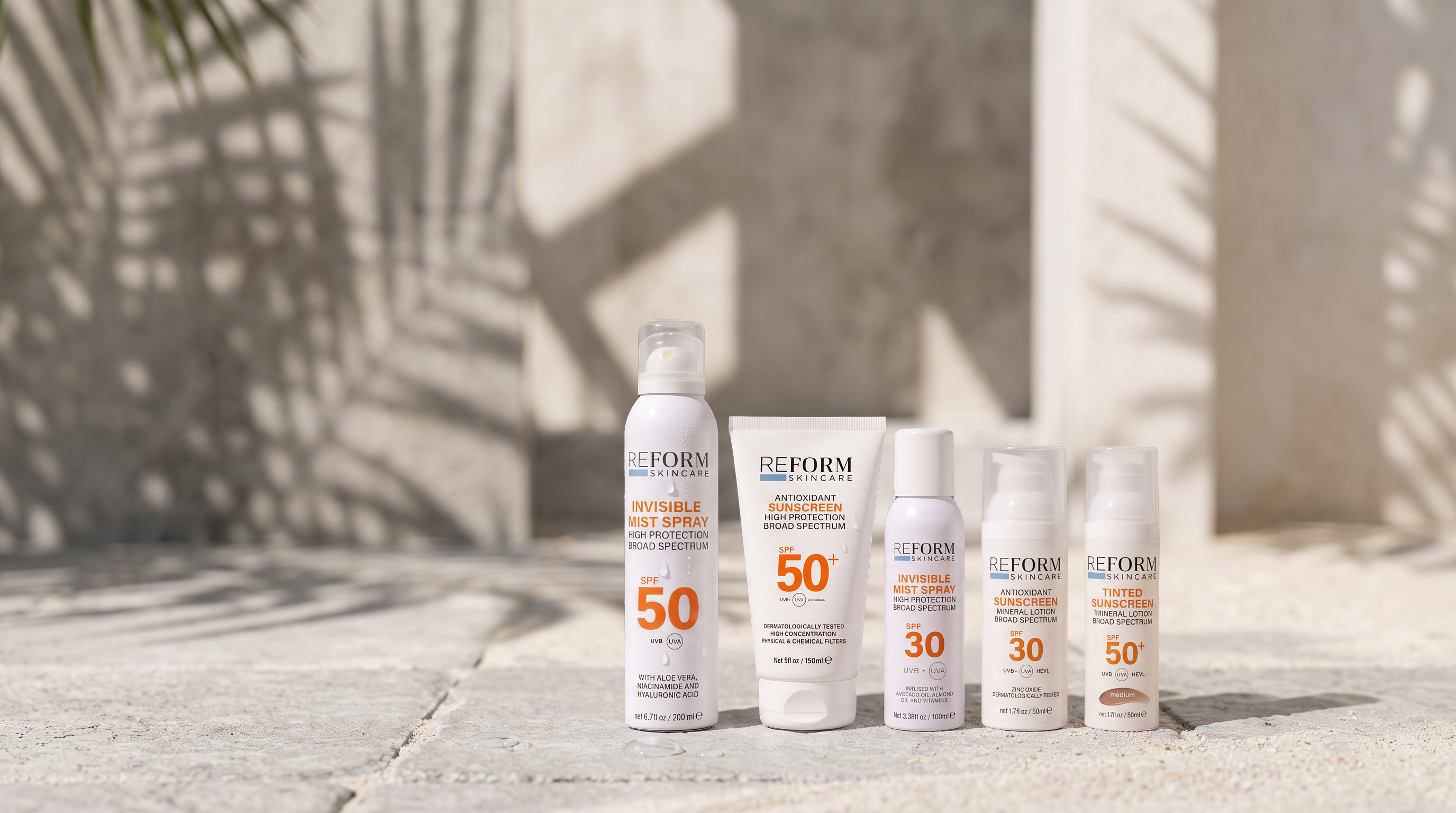 REFORM Skincare sunscreens